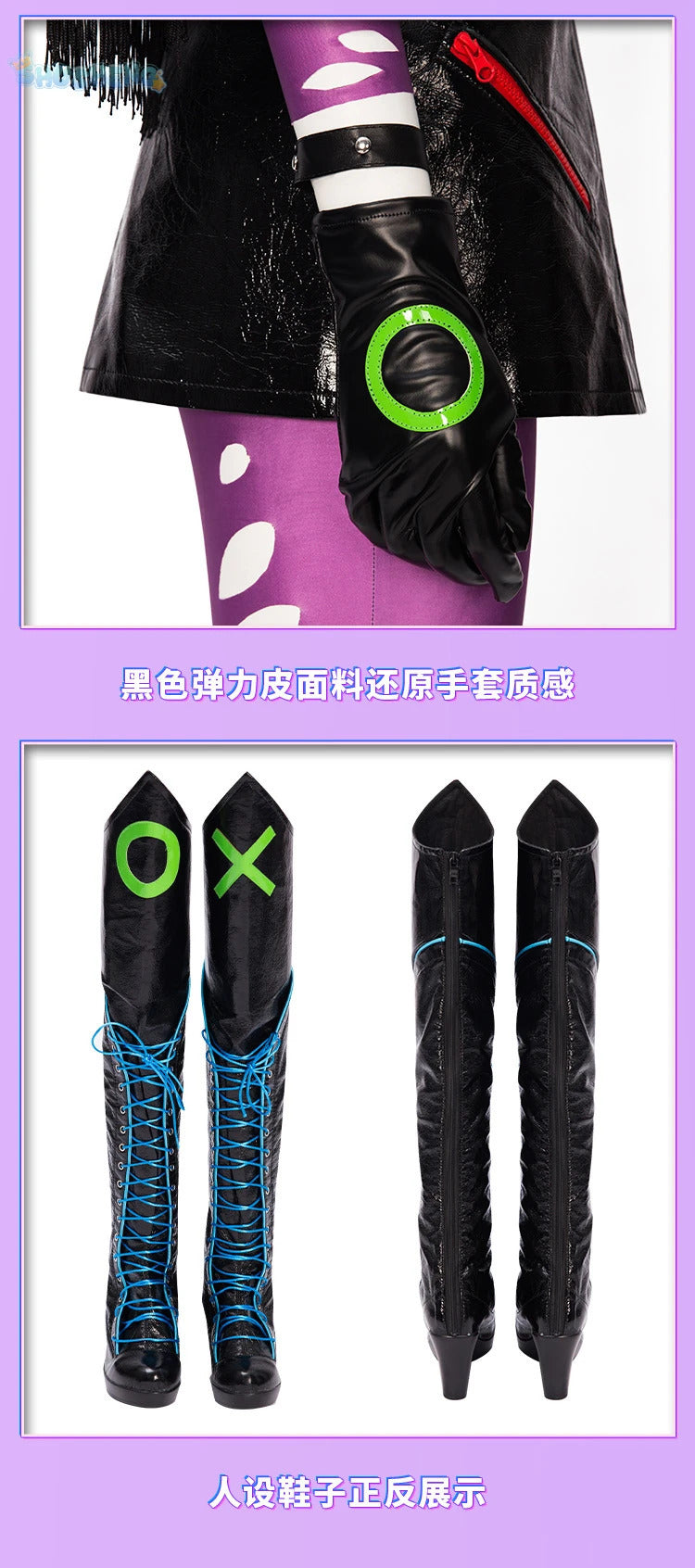 Punchline Cosplay Megamind Alexis Kaye Costume Halloween Carnival Sexy Lady Joker Outfit with Boots Custom Made Women Suit