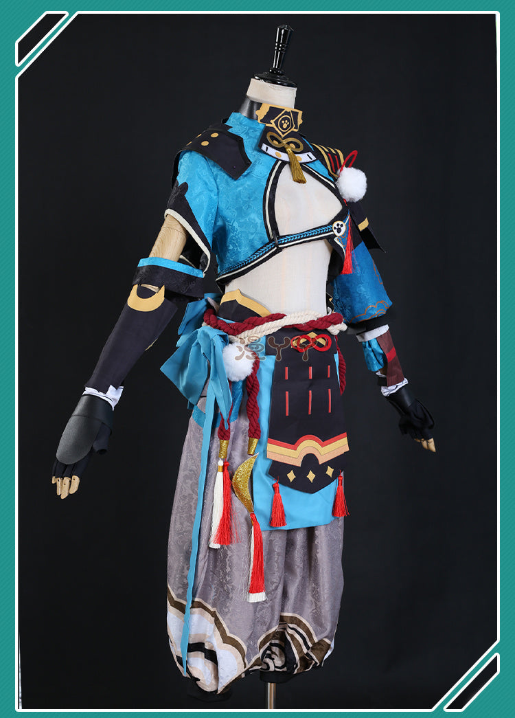 Game Genshin Impact Gorou Cosplay Costume Men Combat Uniform Fox Boy Costume Halloween Women Cosplay Costume Full Set