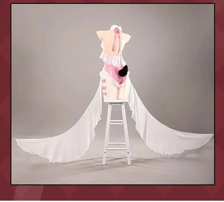 Game Azur Lane USS Halford Cosplay Costume Sexy pink jumpsuit props accessories wig set Halloween sweet women New uniform S-XXL