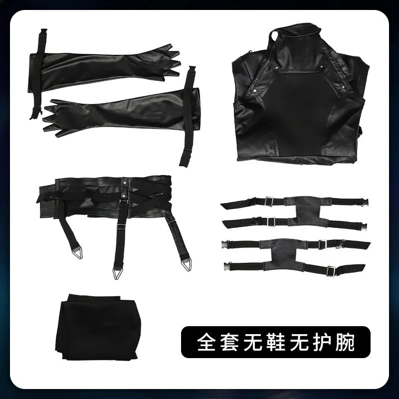 FF7 Sephiroth Cosplay Final Fantasy VII Costume Black Coat and Accessories Halloween Party Handsome Uniform youth Sephiroth Set