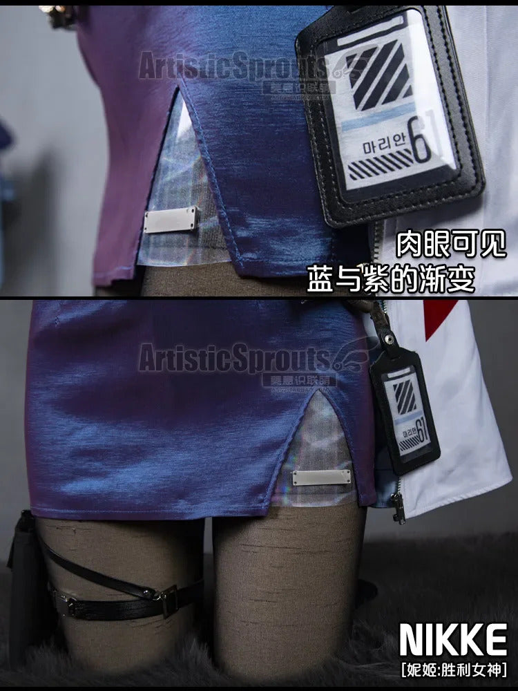 Nikke: Goddess of Victory Cosplay Marianne Costume Marian Women sexy bag buttocks skirt shirt tie hat socks Halloween uniform