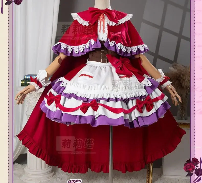 Manaka Laala cosplay 10th Anniversary Christmas red lolita dress Anime Pripara costume party gift girl accessories sweet new set