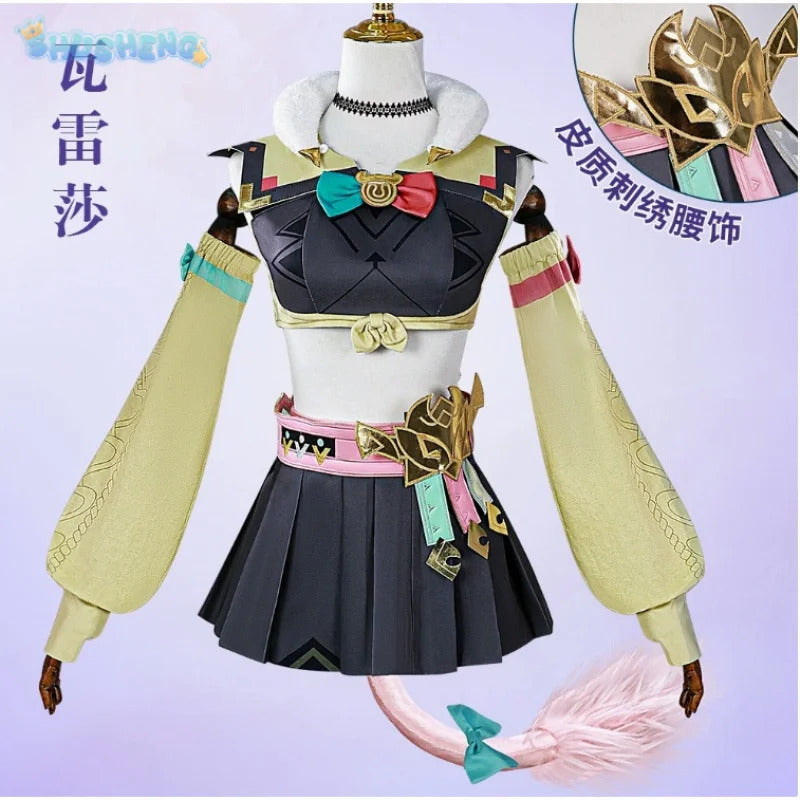 Shusheng-N Game Genshin Impact Varesa Cosplay Costume Wig shoes props accessories dress Halloween carnival sweet New Woman Varesa uniform