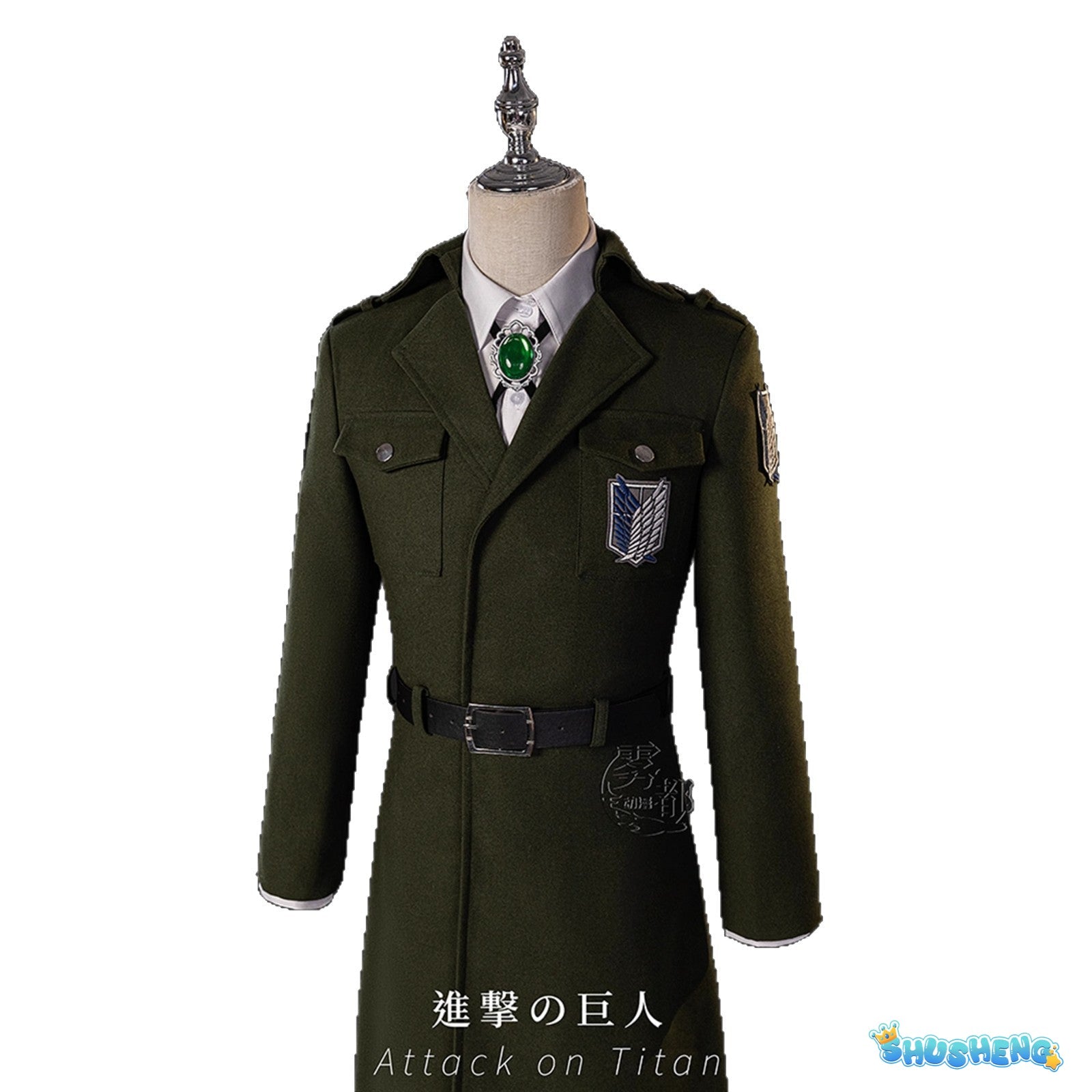 Anime Eldia Cosplay Scout Regiment Costume Survey Corps Green Uniform Scout Legion Outfits for Halloween