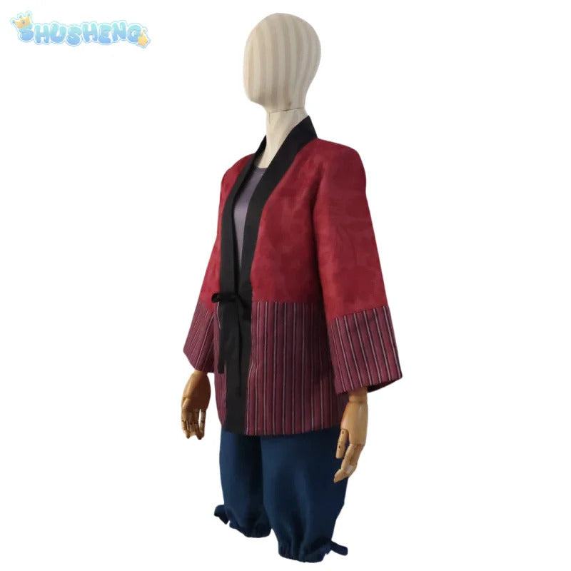 Anime DAN DA DAN Hashaka Baba Cosplay Highway Baba Costume Halloween Party New Coat Pants Set Men Women Casual Uniform S-XXL