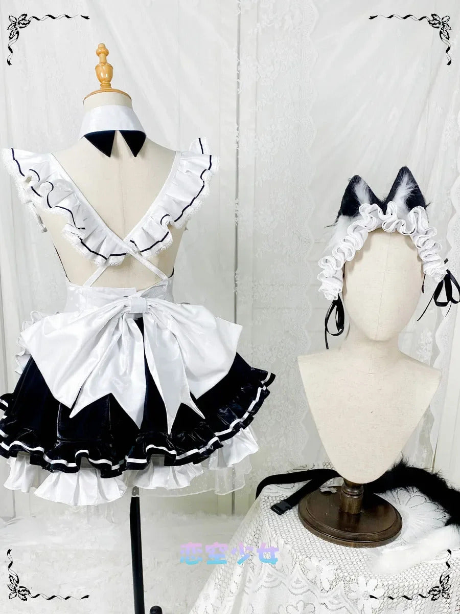 Shusheng-N Game NIKKE:The Goddess of Victory Privaty Cosplay Costume Halloween Sweet Maid Dress Women Lolita Uniform Accessories Prop Set