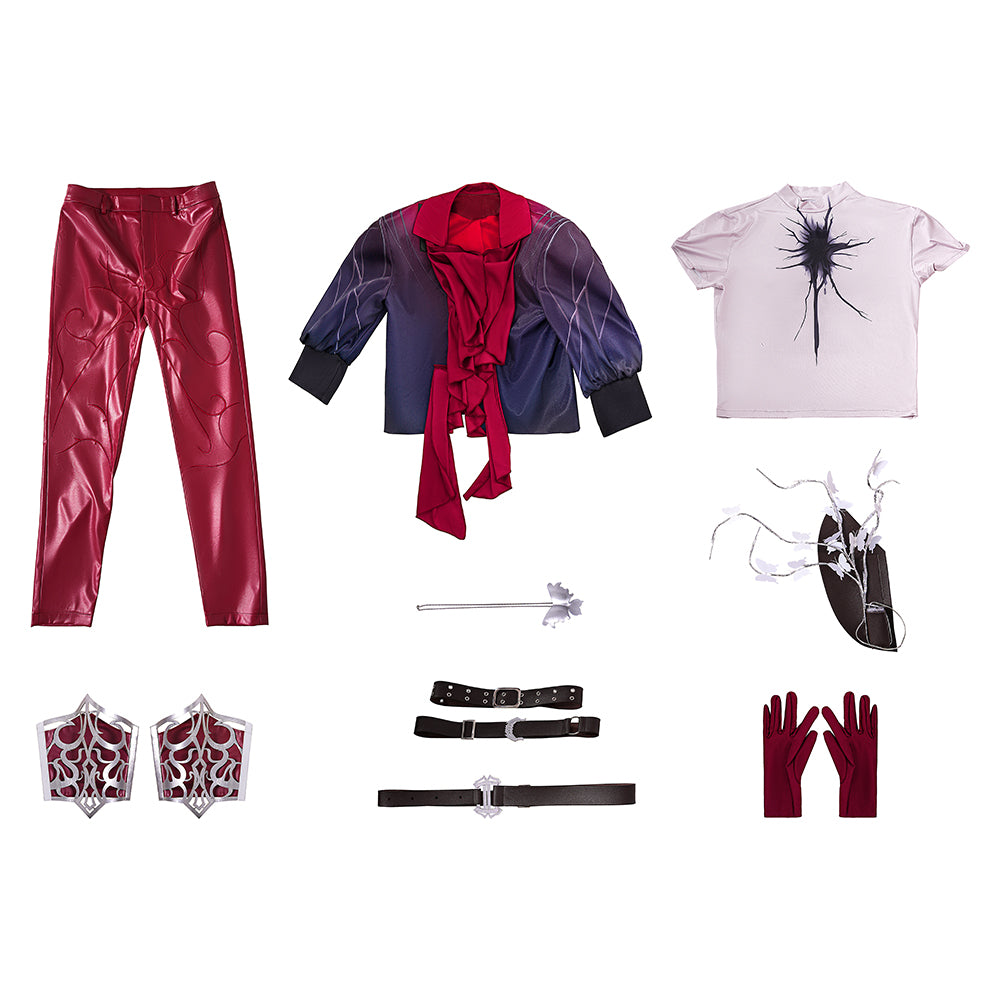 Anime Game Identity V Naib Subedar Mercenary Man In Red Cosplay Costumes Halloween Uniforms Work Clothes Party Pants