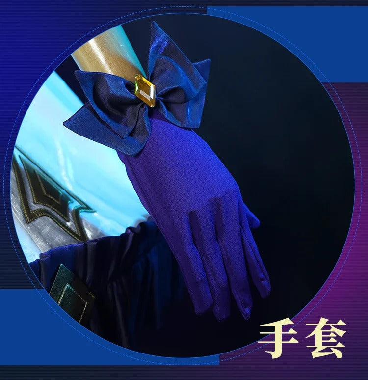 Shusheng-R LOL Gwen Cosplay Costume Dark Gothic Style Ruined Doll Outfit League Legends Cos Women Halloween Party Dress Custom