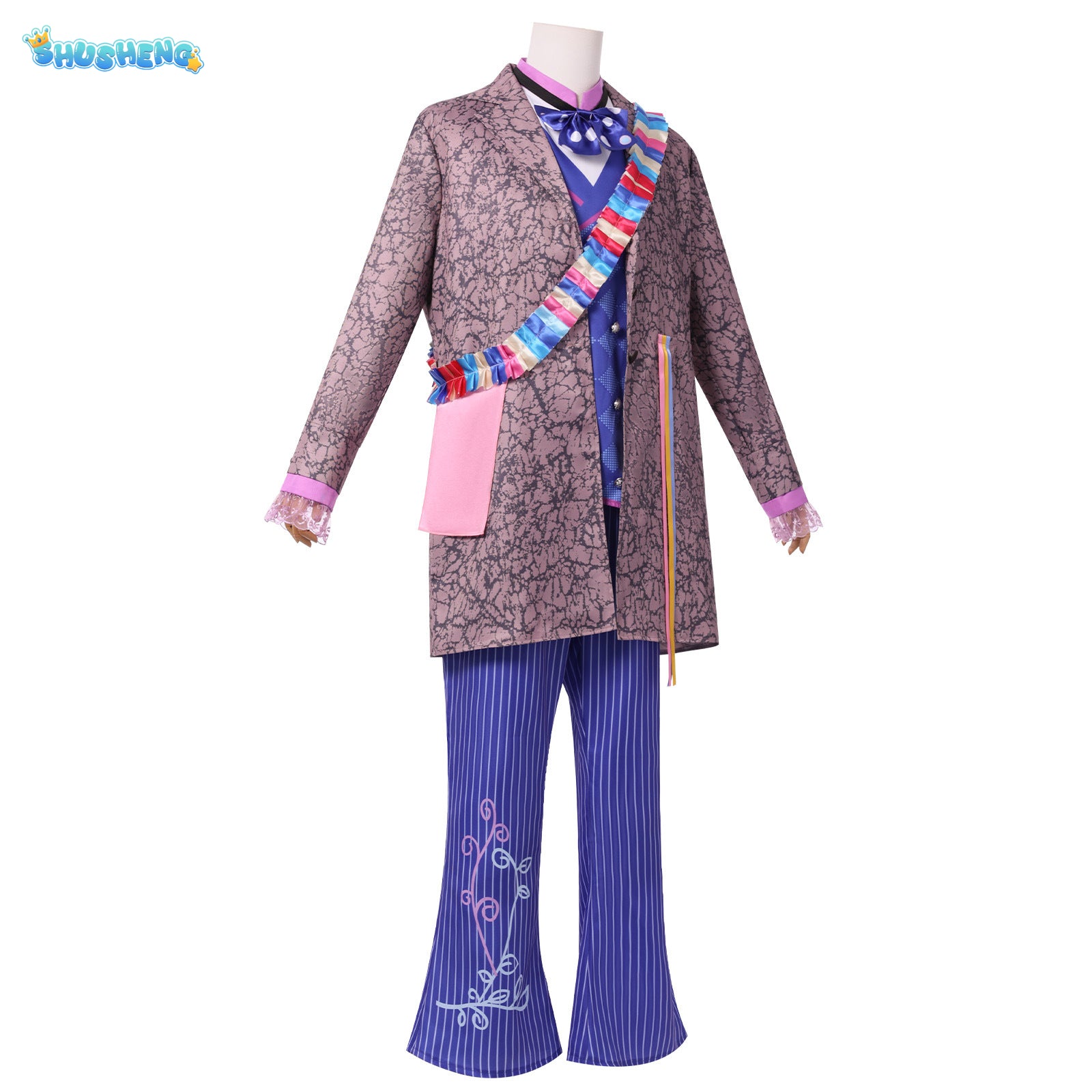 Alice in Wonderland cosplay hat man costume, Mad Hatter movie character play dress-up suit