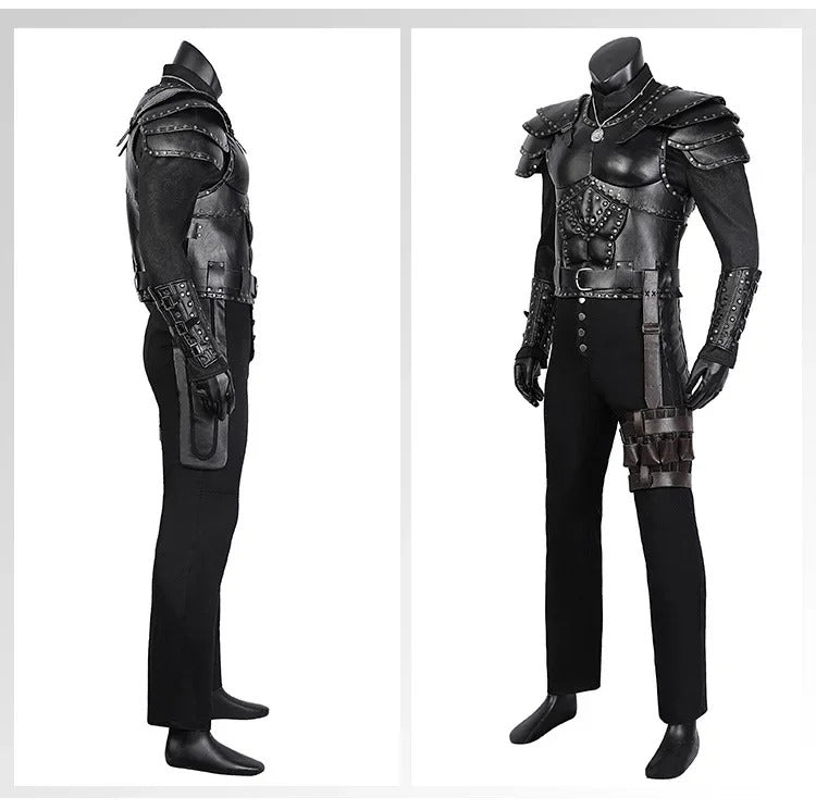 Witcher 3:Wild Huntc Geralt Cosplay Geralt Costume Handsome leather men set accessories props complete Halloween party uniform