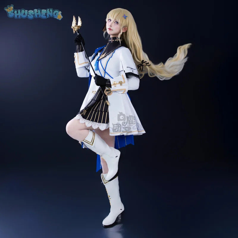 Shusheng-N Game Wuthering Waves Phoebe Cosplay Costume Hat wig dress gloves accessories props set Halloween carnival sweet Woman uniform