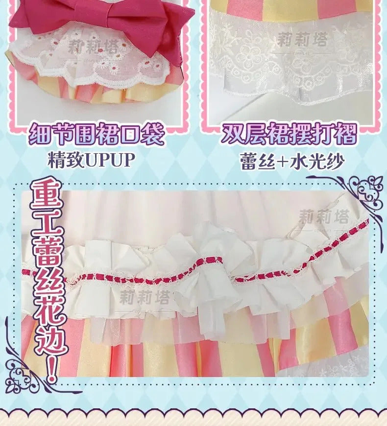 Anime Manaka Laala Pripara Cosplay Costume New Sweet Lolita Dress Wig Accessories Props Uniform Men and Women Cute Maid Set