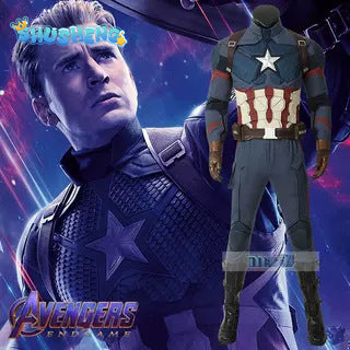 Film Avengers:Endgame Cosplay Captain America Complete set of combat clothing props jumpsuit for sale in stock