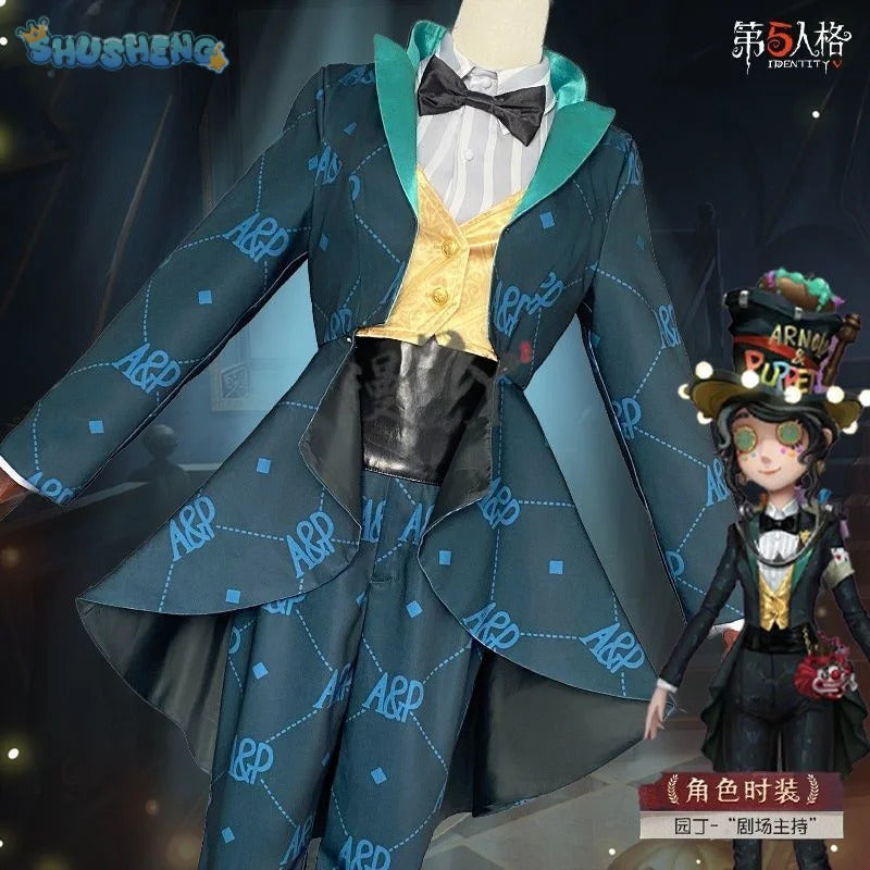 Shusheng-N Game identity Ⅴ Emma Woods Gardener Cosplay theater host costume hat shirt jacket gloves socks set Halloween fashion new uniform