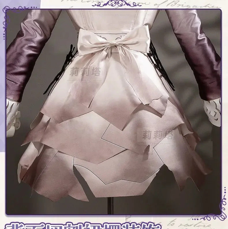 Shusheng-R Game Identity Ⅴ Tracy Reznik Mechanic Cosplay Costume Dress Crown Belt Accessories Prop Set Halloween Party Sweet Girl Uniform