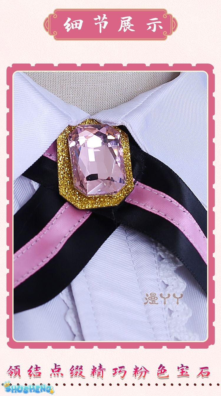 Aster Role-playing Costume Game Nu Carnival Aster Cosplay Outfits Halloween Party Set Short Pink Hair Role Play