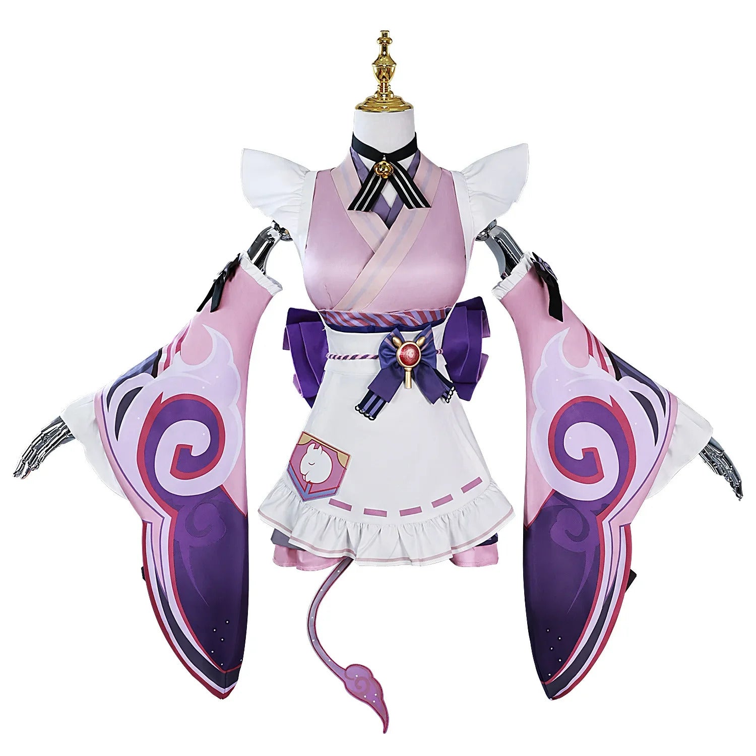 Shusheng-R Game Genshin Impact Yumemizuki Mizuki New role Cosplay Costume Wig, Ear Props, Accessories Dress Halloween Women Sexy Sweet set