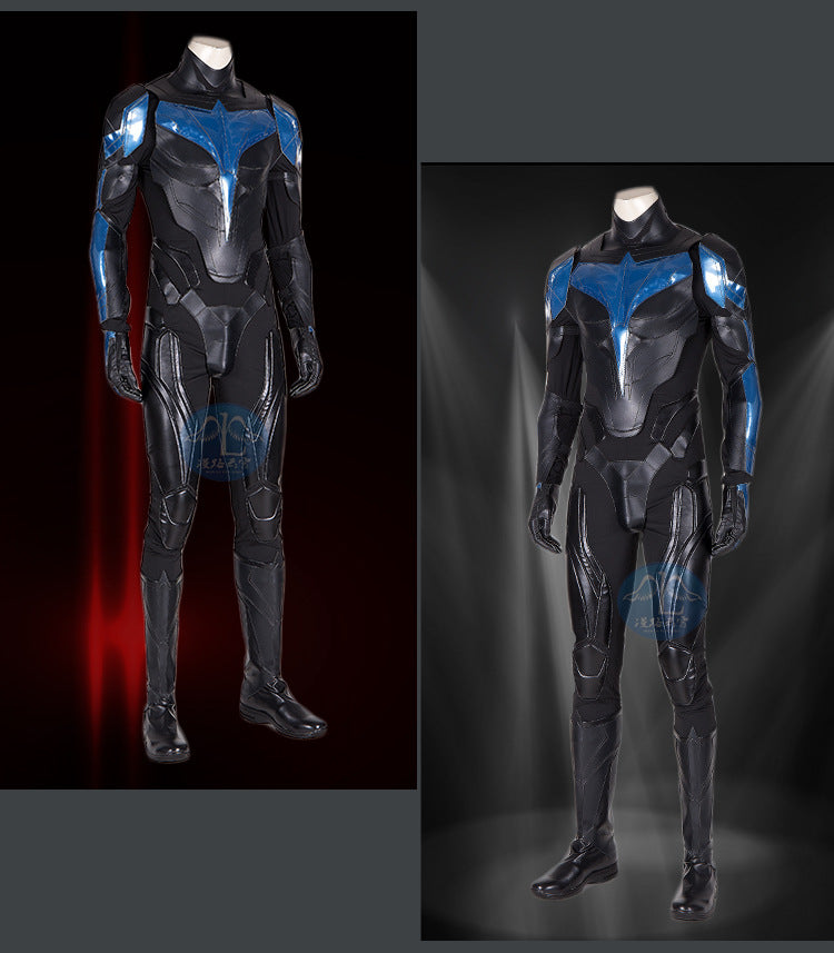 Titans Nightwing Cosplay Costume Carnival Halloween Cosplay Dick Grayson Jumpsuit Superhero Robin Outfit Fancy Men Costume