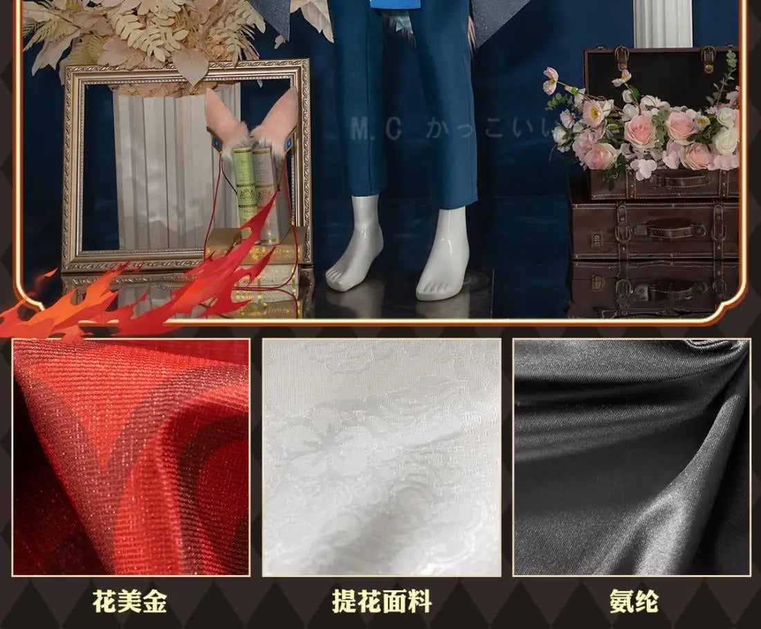 Honkai Star Rail Jiaoqiu Cosplay Costume Wig Uniform Headwear Tail Foxian Xianzhou Yaoqing Halloween Party for Women Men