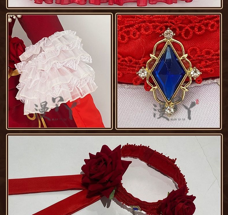 Identity V Specimen Gallery Bloody Queen Official Cosplay Costume Women's Long Dress Game Full Of Suit Character Roleplay Outfit