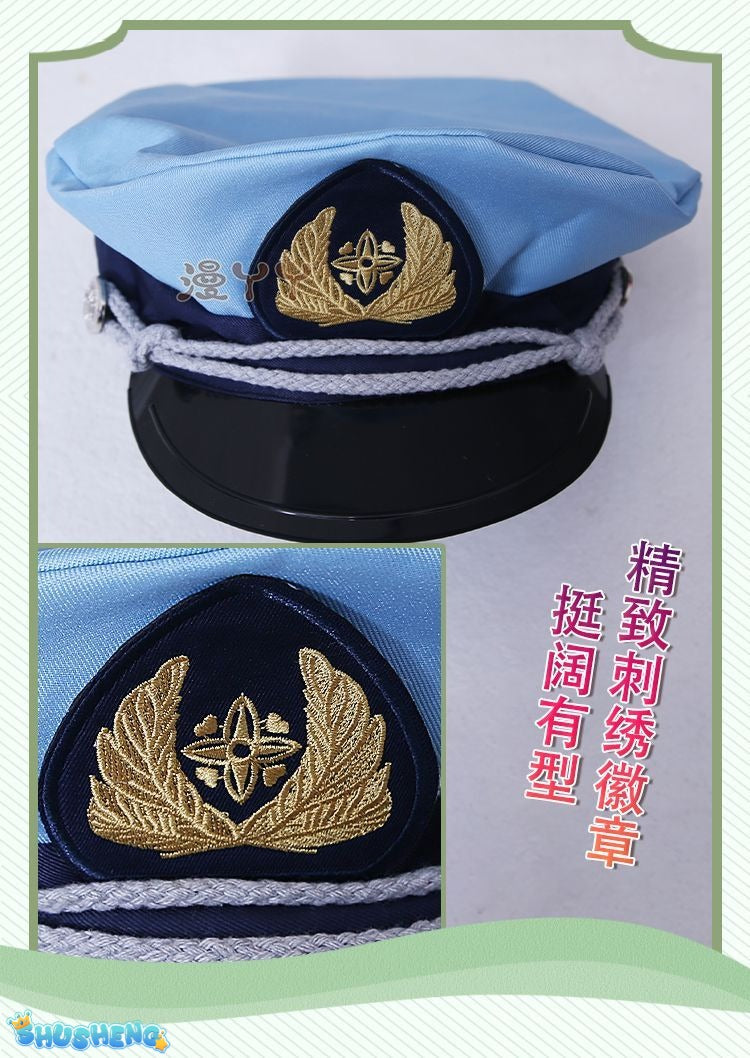 Anime Re:Life In A Different World From Zero Rem Cosplay Costume Wig Sexy Lady Police Officer Hat Uniform for Halloween Party
