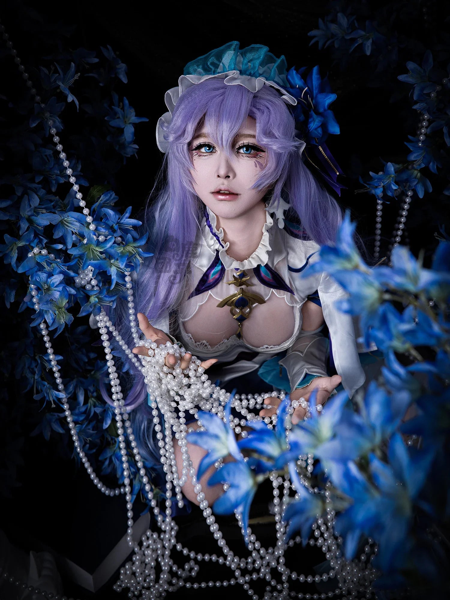 Shusheng-R Wuthering Waves Cantarella Cosplay Costume Wig Dress Headwear Earrings Rinascita Fisalia Family Halloween Party for Women Girls