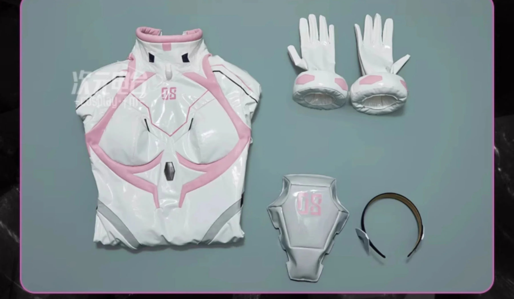 Mari Makinami Illustrious Anime EVA Cosplay Costume Women's sexy Halloween party leather jumpsuit gloves props wig uniform set