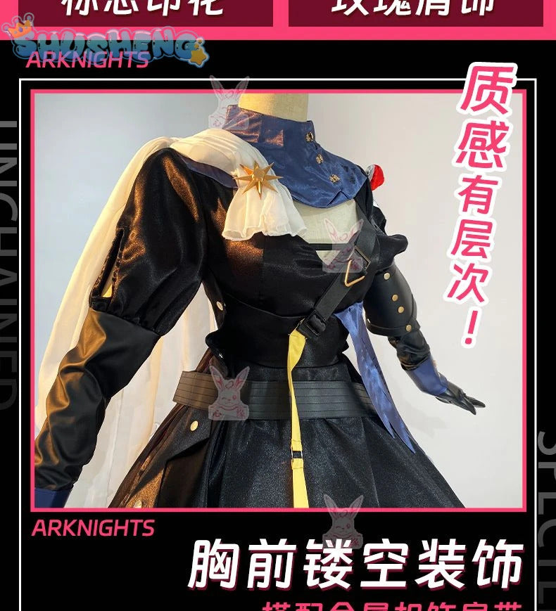 Specter Cosplay Game Arknights Costume Hat Stockings Accessories Props Gothic Lolita Dress Set Halloween Party Woman Uniform