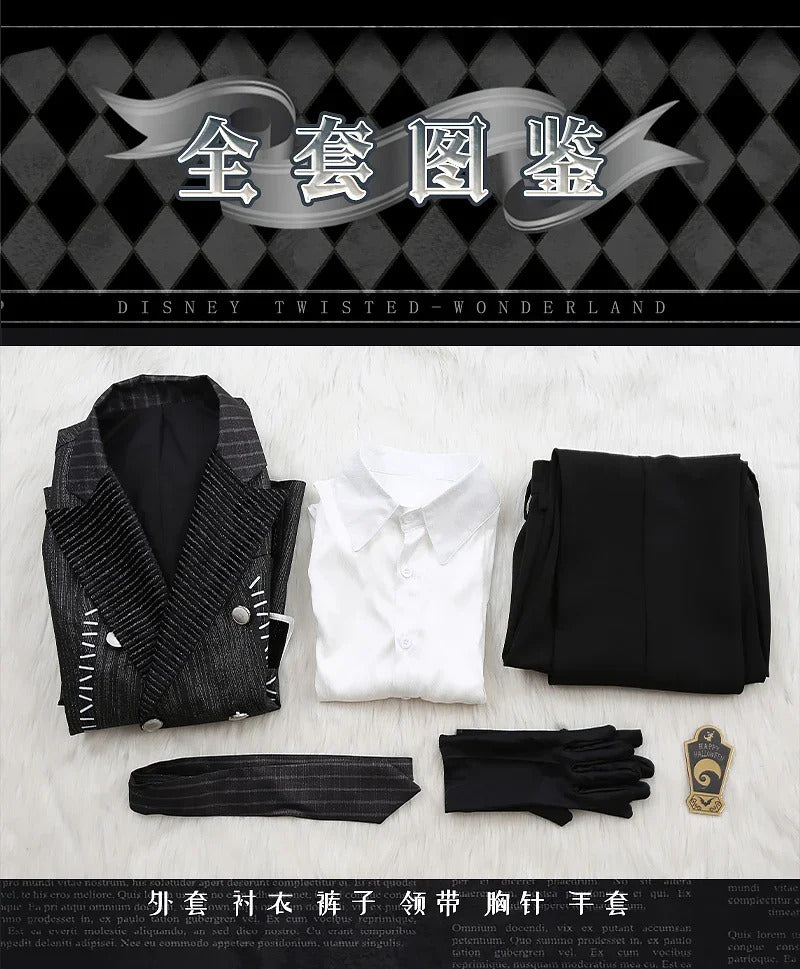 Twisted-Wonderland Azul Ashengrotto Cosplay Costume Uniform Halloween Carnival Party Christmas Play Role Clothes Clothing