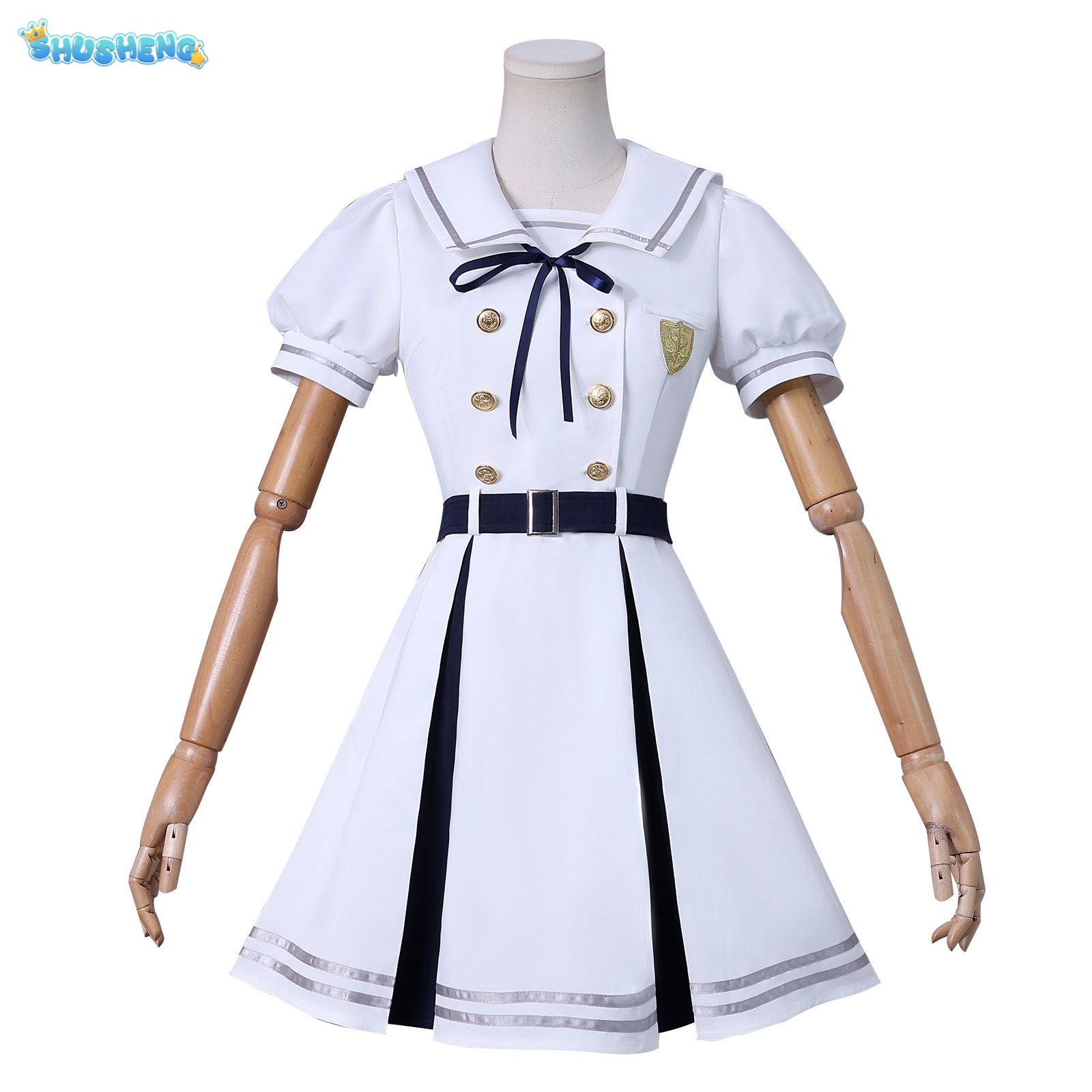 Anime BanG Dream! Ave Mujica Wakaba Mutsumi Cosplay Costume Japan South Korea White School Uniform Dress Wig Woman Kawaii Suit
