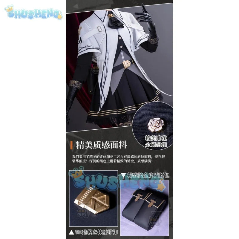 Arknights cos Virtuosa Arturia Yellow cosplay Game anime clothing set