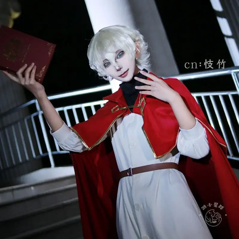 Identity Ⅴ Ithaqua Night watchman Cosplay Primitive skin Costume Halloween Party Gothic Uniform Cloak Props Wig Woman Man Set