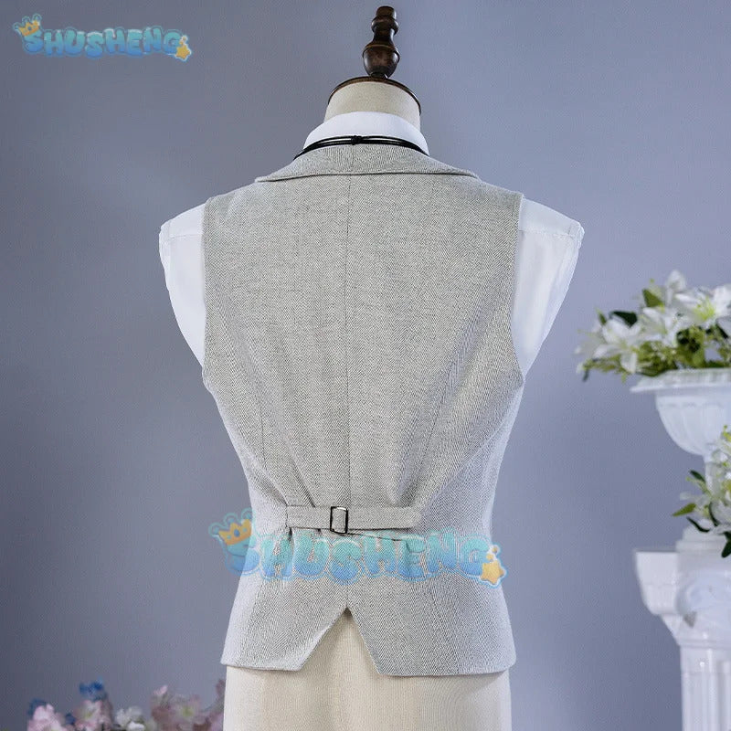 Game Love And Deepspace Xavier Cosplay Costume Silver Polyphony Waterfall Sonata Uniform Halloween Party Women Carnival Outfit