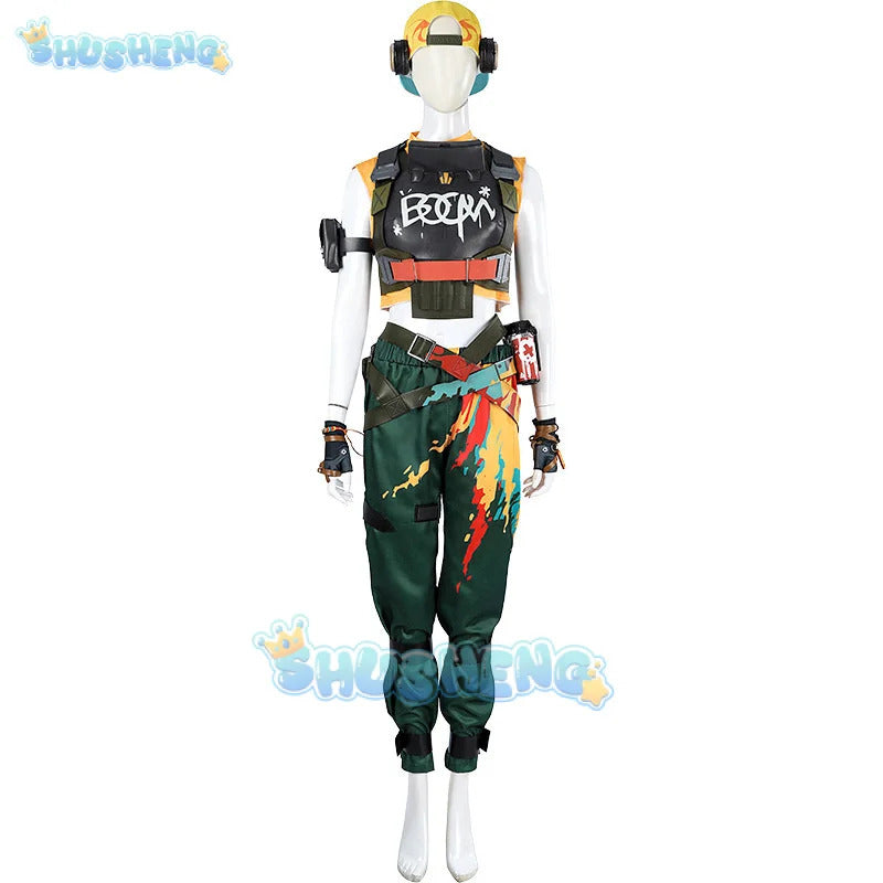 Shusheng Valorant Raze Cosplay Costume Uniform Halloween Carnival Party Christmas Play Role Clothes Clothing for Women