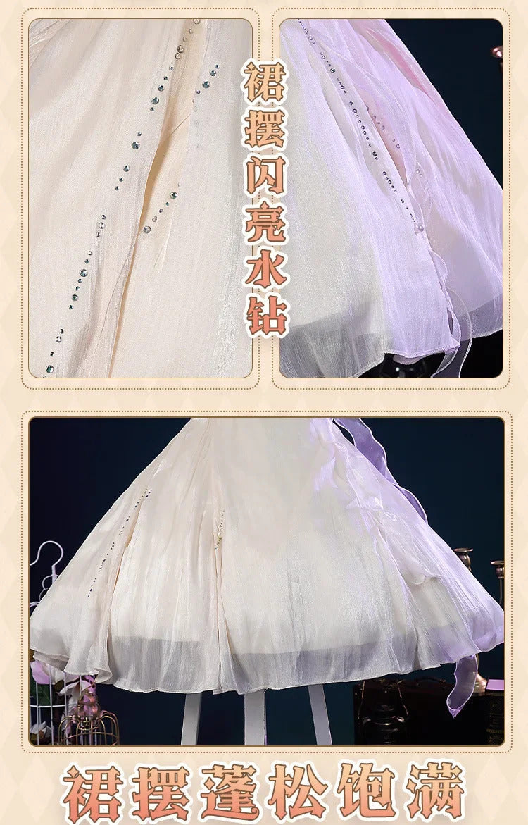 Shusheng-R Asuka Langley Soryu Anime EVA Cosplay Costume The Language of Flowers Sweet dress accessory prop set Halloween carnival uniform