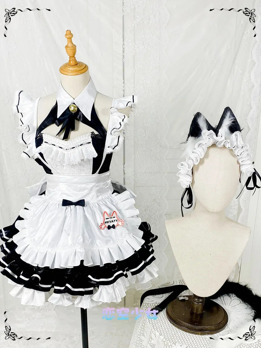 Shusheng-N Game NIKKE:The Goddess of Victory Privaty Cosplay Costume Halloween Sweet Maid Dress Women Lolita Uniform Accessories Prop Set