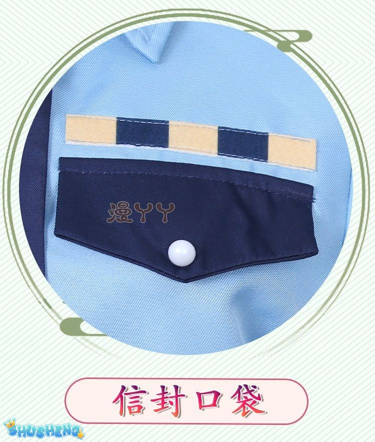 Anime Re:Life In A Different World From Zero Rem Cosplay Costume Wig Sexy Lady Police Officer Hat Uniform for Halloween Party