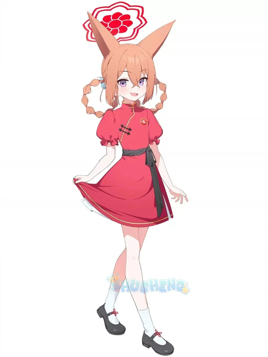 Shusheng Blue Archive Rumi ShanHaiJing Game Suit Lovely Dress Chinese Uniform Cosplay Costume Halloween Party Role Play Outfit