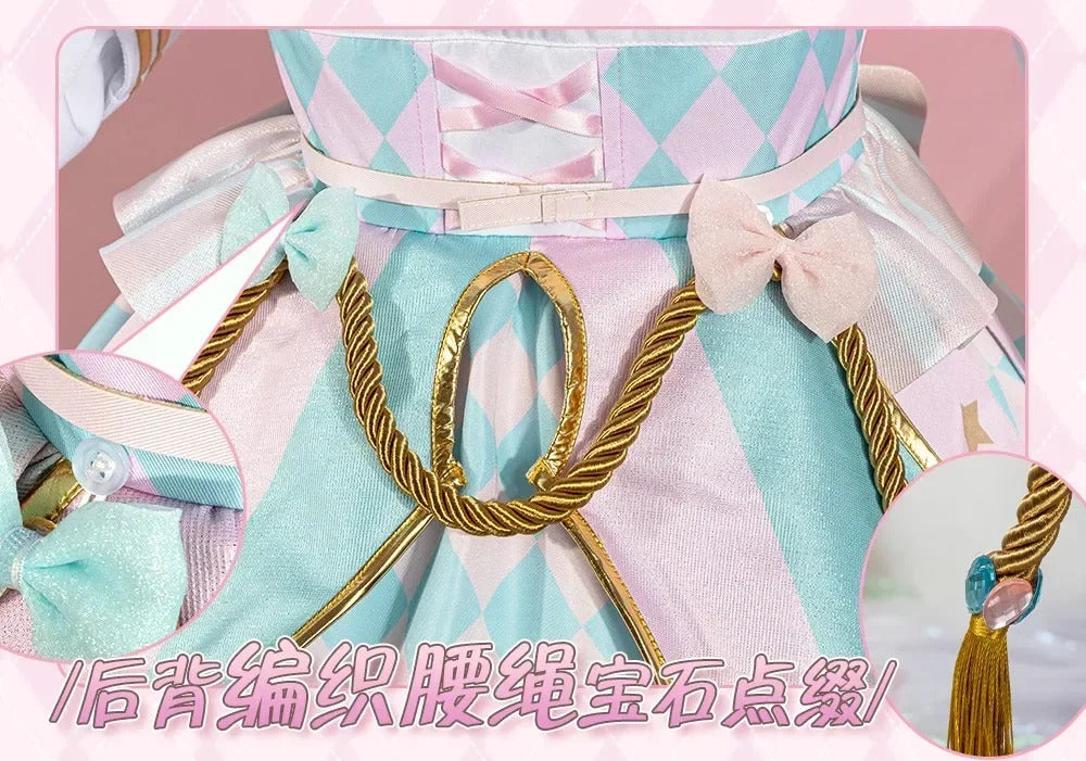 Anime BanG Dream! Kokoro Tsurumaki Cosplay Costume Dress Hat Glove Coat Hat Props Full Set Halloween Sweet Woman Lolita Uniform