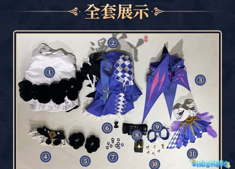 Game Wuthering Waves ROCCIA Cosplay Costume ROCCIA Wig Two Tail Women Girl Halloween Performance Stage Roleplay Uniform