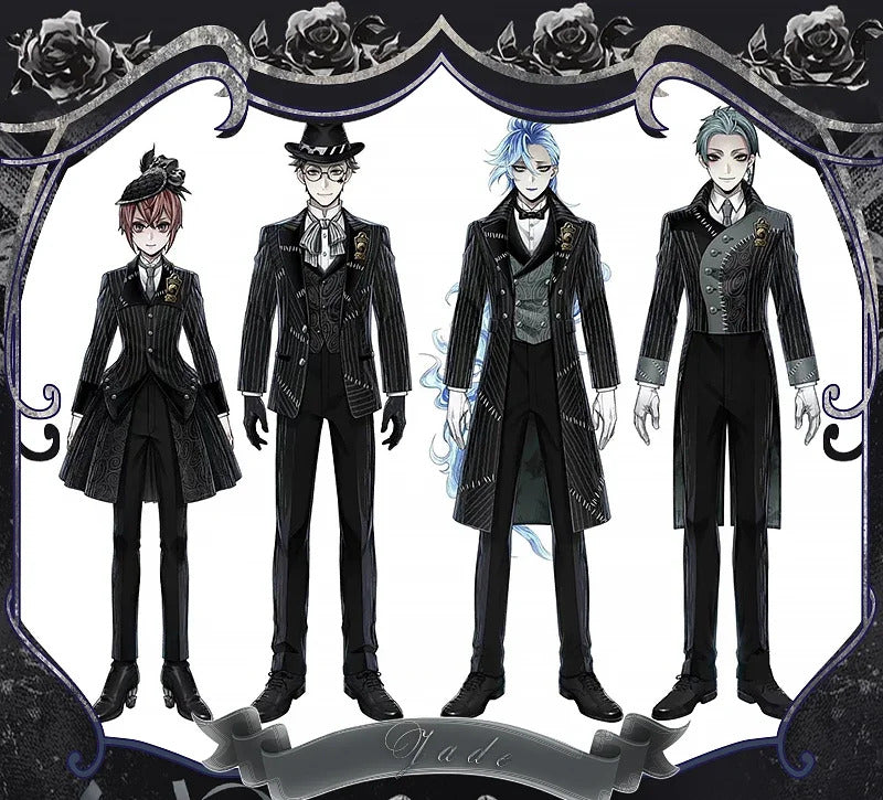 Twisted-Wonderland Jade Leech Cosplay Costume Uniform Halloween Carnival Party Christmas Play Role Clothes Clothing