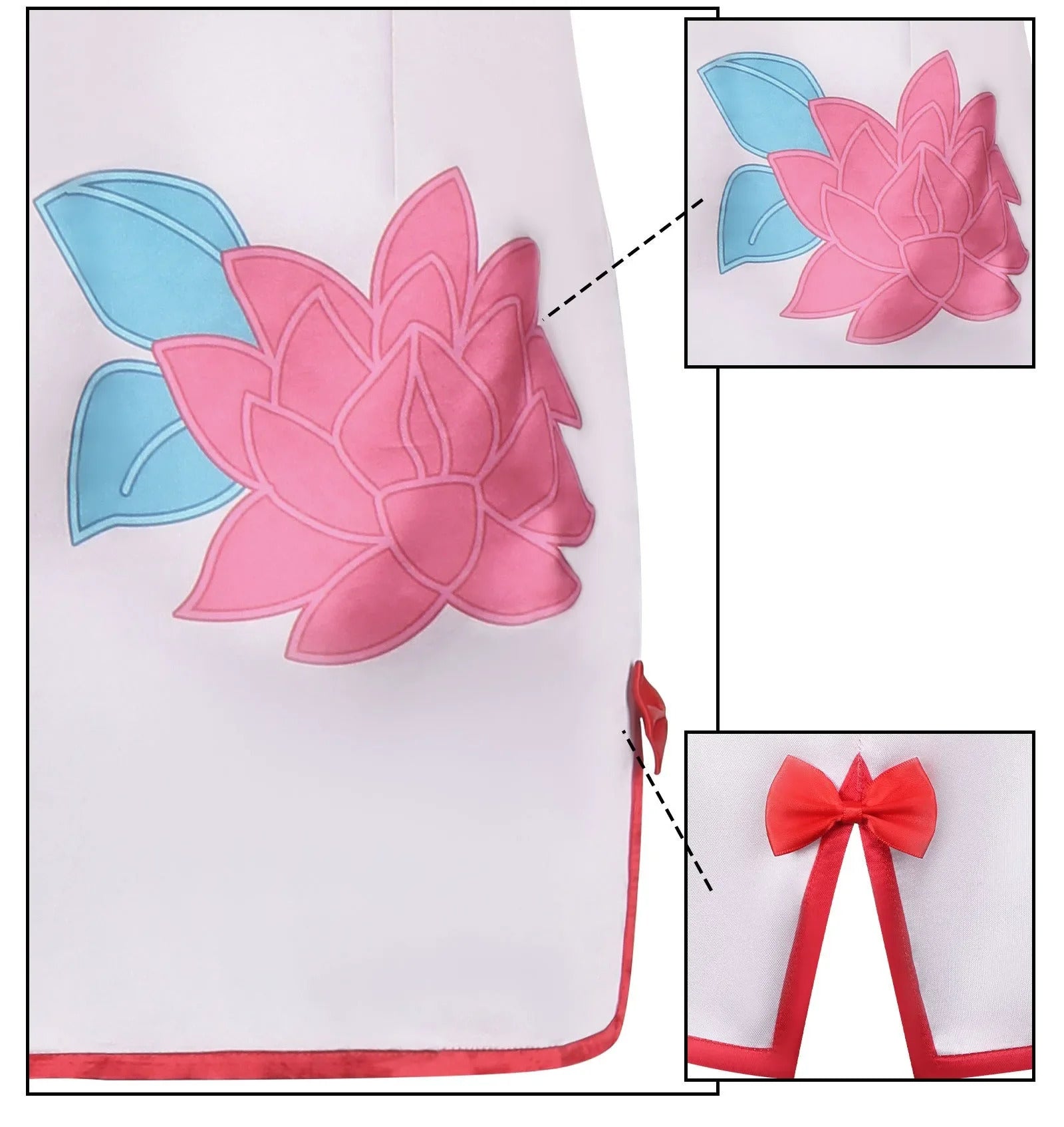 Anime Ranma 1/2 Shampoo Cosplay Costume Wig Dress Maid Uniform Cheongsam Headwear Ranma Saotome Halloween Party Women Girls Prop