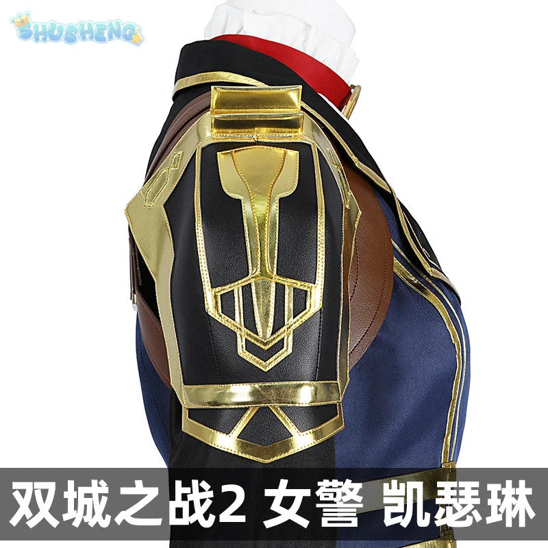 Shusheng-R Caitlyn Vi Cosplay Costume Game LOL Cosplay Women Uniform LOL Plus Size Vi Cosplay Costume Halloween