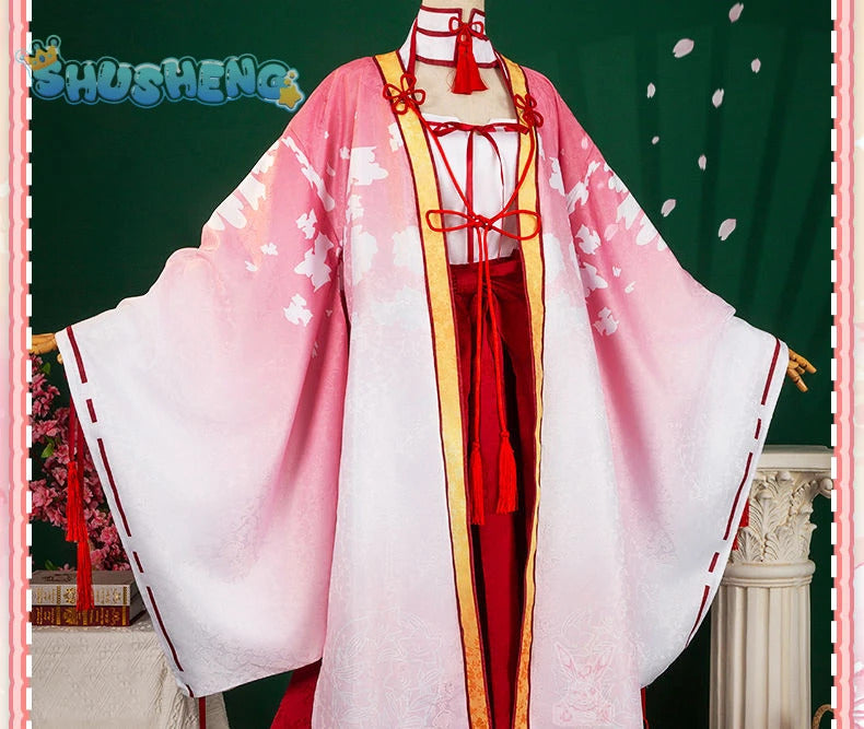 Anime Senren * Banka Tomotake Yoshino Cosplay Costume Party Christmas Witch Sweet Kimono Accessories Prop Woman Man Set S-XXL