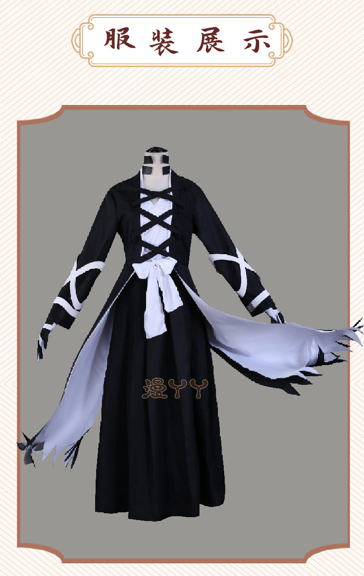 Anime Bleach Kurosaki Ichigo Cosplay Costume Japanese Manga Cosplay Black and White Outfit Halloween Role Play Uniform for Men
