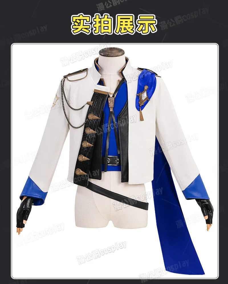 Final Fantasy XIV Lucian Prince's Attire Cosplay Costume Butler Prince's Jacket Uniform Halloween Carnival Party Clothing