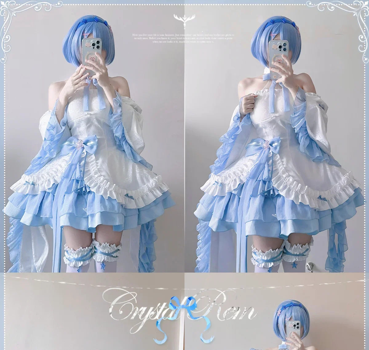 Rem Cosplay Costume Re -Starting Life in Another World Uniform Halloween Carnival Party Christmas Play Role Clothes Clothing