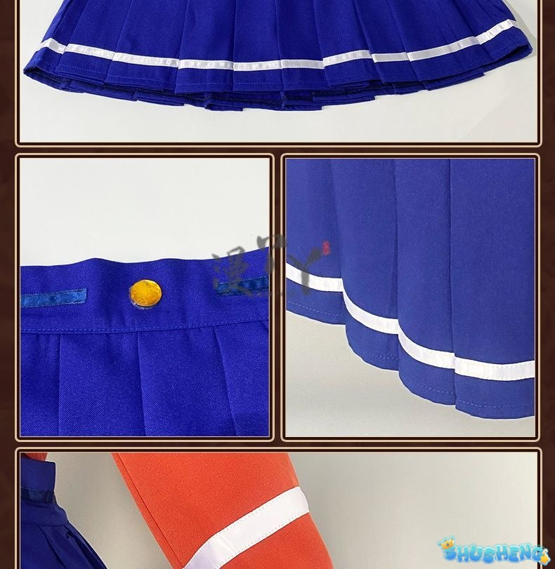 Anime Game MiSide Cosplay Steam Women Girl Top Skirt Tie Headband Hair Accessories Socks JK Uniform Full Suit Carnival Costume