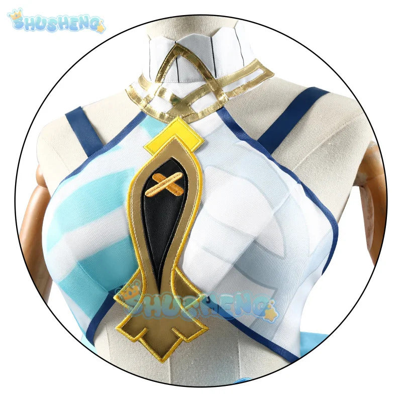 Shusheng Genshin Impact Mualani Cosplay Costume Uniform Headwear Doll Meztli Springs Natlan Halloween Party Women Girls Props