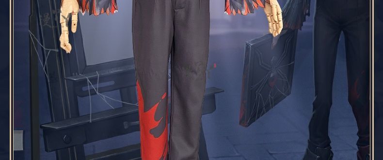 Identity V Edgar Valden Painter Multi-Colour Printing Cosplay Costume Exaggerated Feather Suit Hat Set Role-play Wig Shoe Outfit